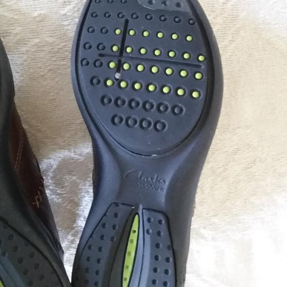 Clarks Wave Brown Leather Upper Ladies 7M - Picture 4 of 7